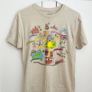 Lost Bros Disney World Vintage Map Magic Kingdom T-Shirt size Small
